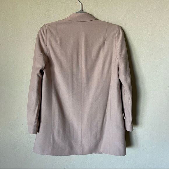 All Saints Aleida Rose Cream Tan Blazer Jacket Nude Oversized Size 2 - Picture 9 of 11